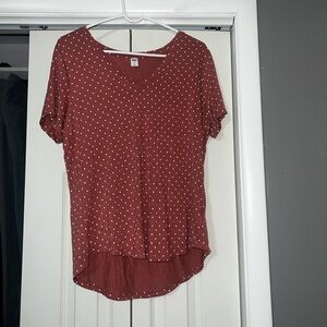 Old navy luxe polka dot tee